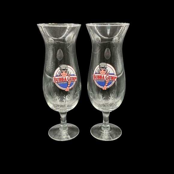 Set Of 2 Bubba Gump Shrimp Co MAUI Hurricane Glasses - Picture 3 of 4